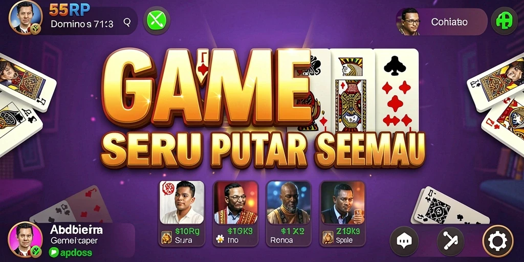 Screenshot 55RP menampilkan sesi gameplay Domino yang seru.