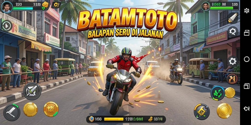Tampilan menarik dari gameplay balapan di BATAMTOTO yang mendebarkan.