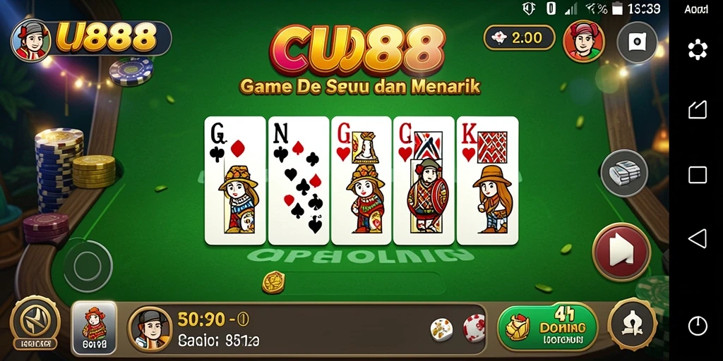 Tampilan gameplay CU888 yang menarik dan penuh warna.