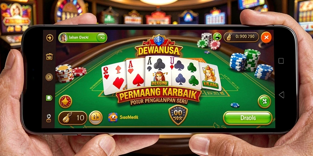 Tampilan gameplay mendebarkan di aplikasi DEWANUSA Kasino.