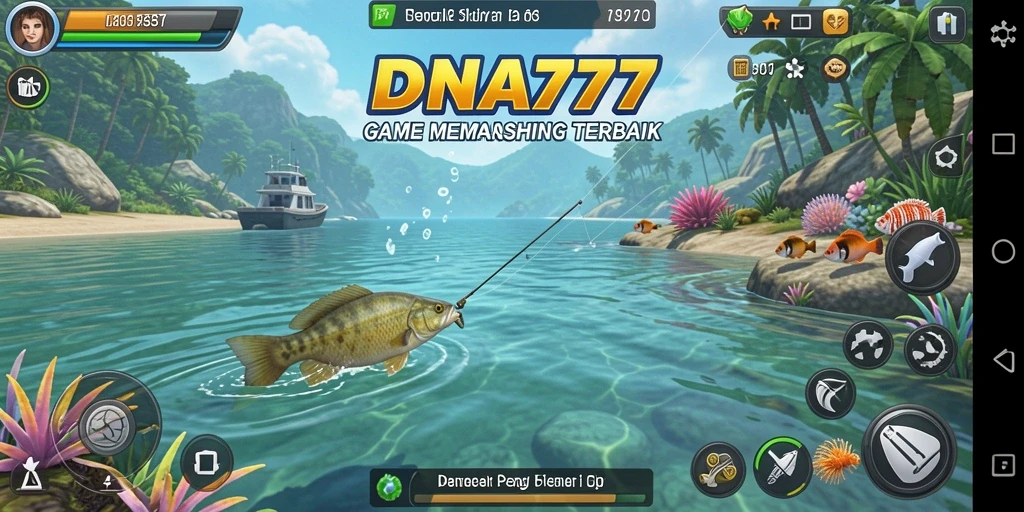 Tampilan gameplay Fishing di DNA777 yang memukau dan penuh aksi.