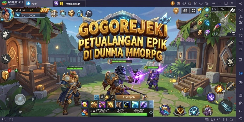 Screenshot GOGOREJEKI menampilkan aksi seru dalam gameplay MMORPG.