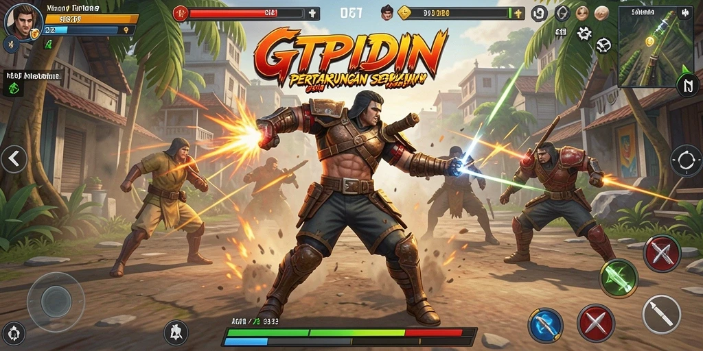 Tampilan gameplay GTPIDN yang menegangkan dan mendebarkan.