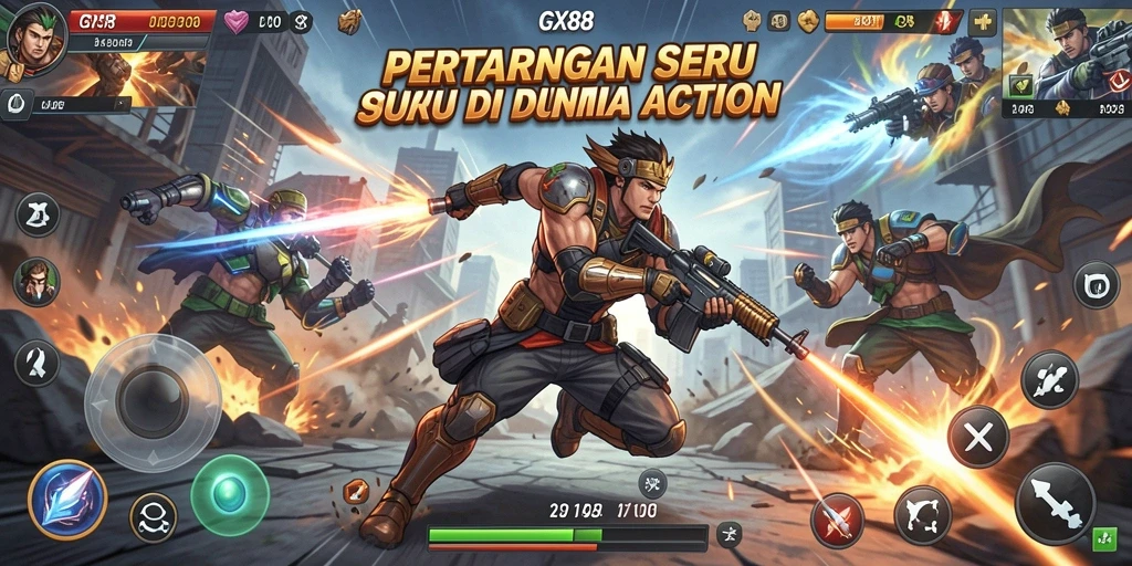Gameplay seru GX88 dengan pertarungan mendebarkan dan grafis menakjubkan.