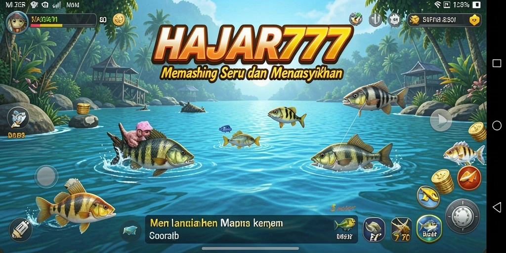 Tangkapan ikan lengkap dengan alat pancing yang menarik.