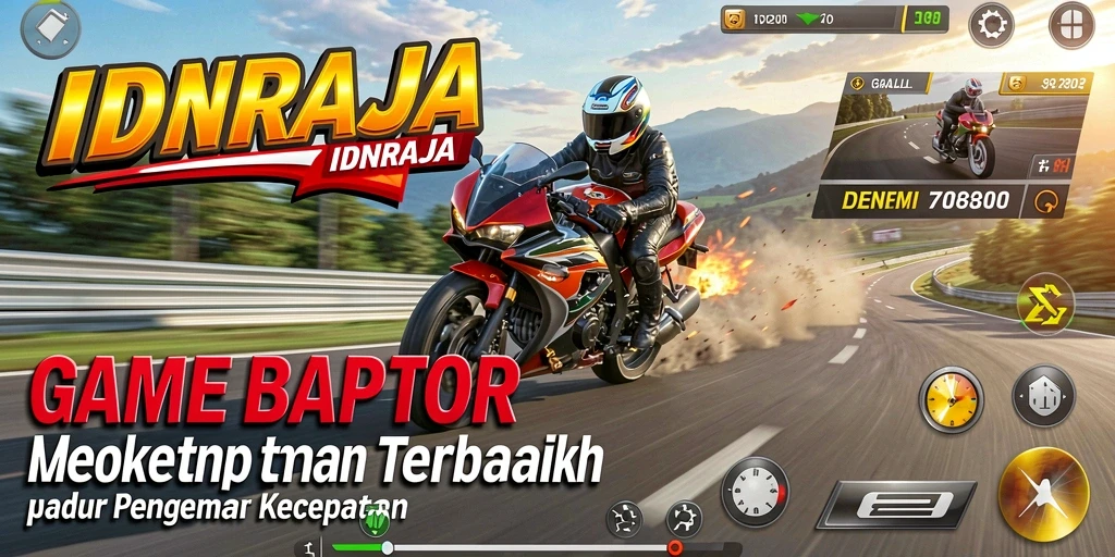 Gameplay balap motor yang mendebarkan dalam IDNRAJA.