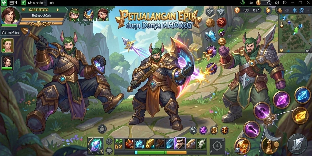 Gameplay KARTUTOTO yang menawan dalam dunia MMORPG.