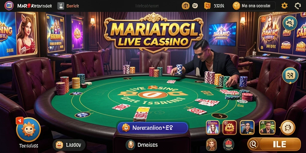 Gameplay seru di MARIATOGL dengan dealer langsung dan suasana kasino.