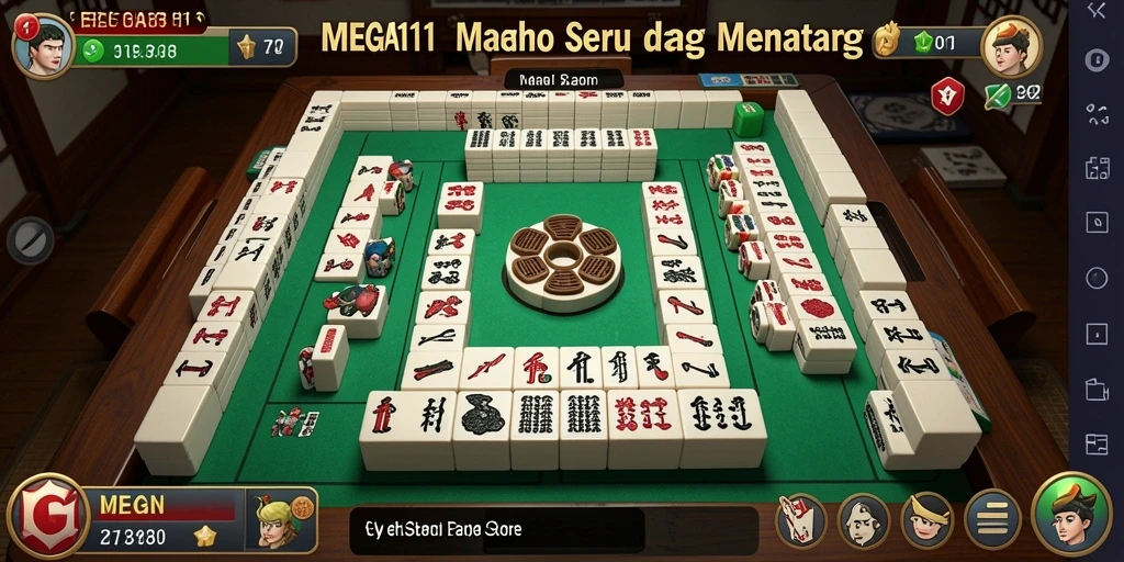 Tampilan menarik dari gameplay Mahjong di MEGA111.