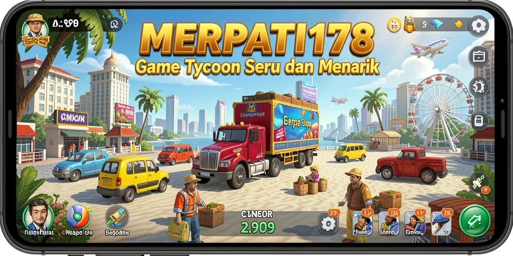 Screenshot MERPATI178 menampilkan gameplay Tycoon yang menarik.