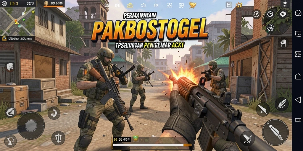Screenshot PAKBOSTOGEL menampilkan aksi intens dalam pertempuran TPS.