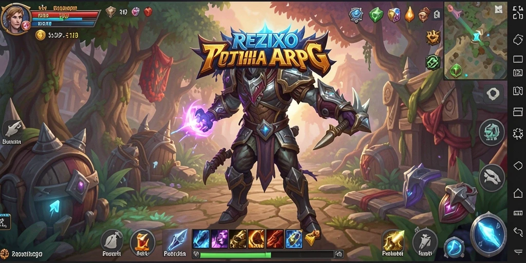 Tampilan aksi seru dari gameplay ARPG REZIXO.