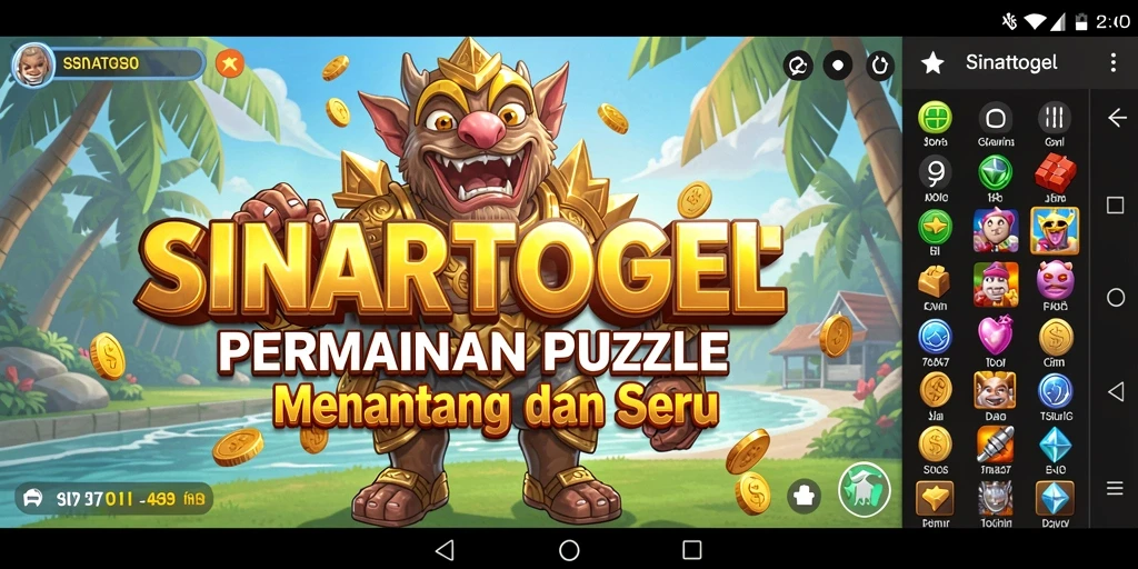 Tampilan menarik dari gameplay puzzle SINARTOGEL yang penuh tantangan.