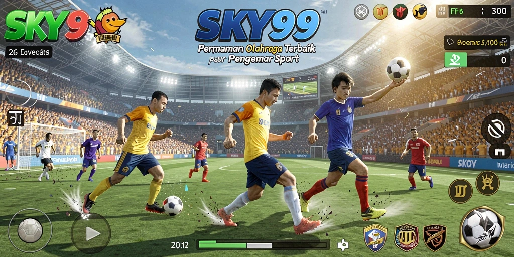 Screenshot gameplay <strong>SKY99</strong> yang menunjukkan aksi menarik di pertandingan olahraga.