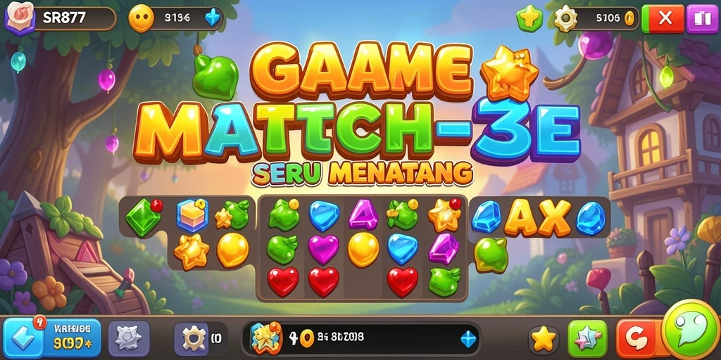 Tampilan gameplay seru dari SR877 yang menampilkan pencocokan objek.