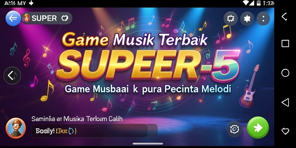 Menampilkan gameplay menarik dalam lingkungan musik yang dinamis.