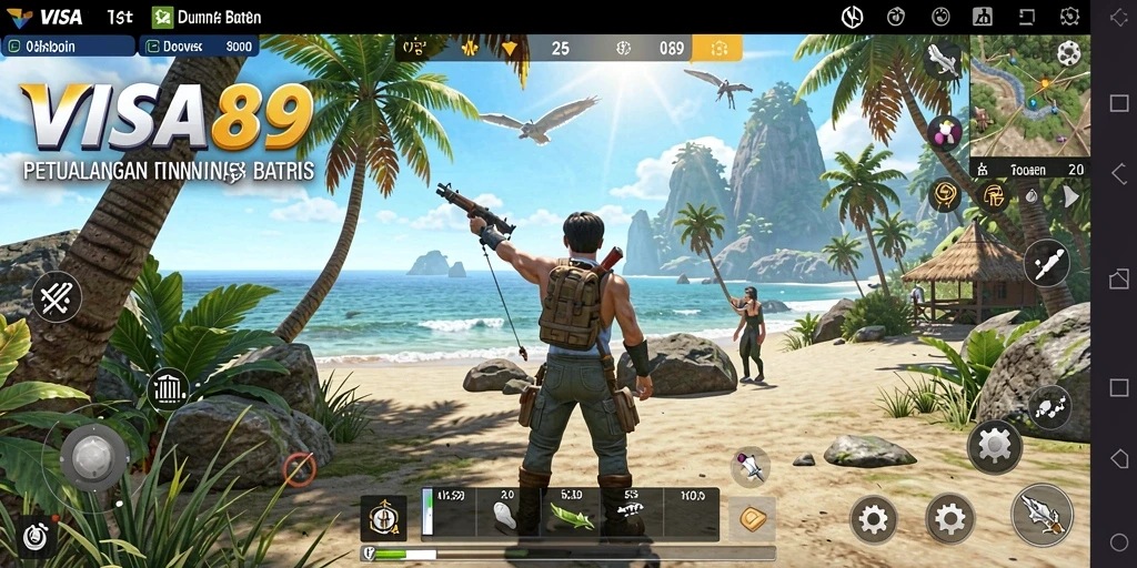 Screenshot menampilkan gameplay eksplorasi bebas di dunia terbuka.