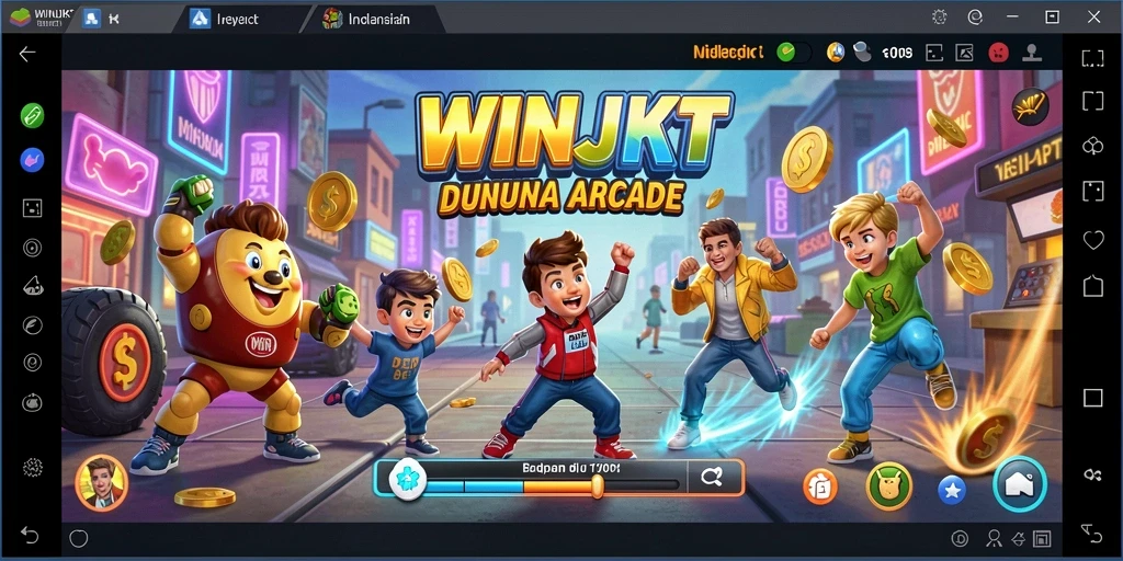 Tampilan gameplay seru dari WINJKT yang memukau dan penuh warna.